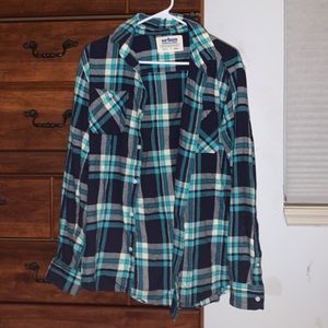 Urban Pipeline Teal, Blue, and White Flannel